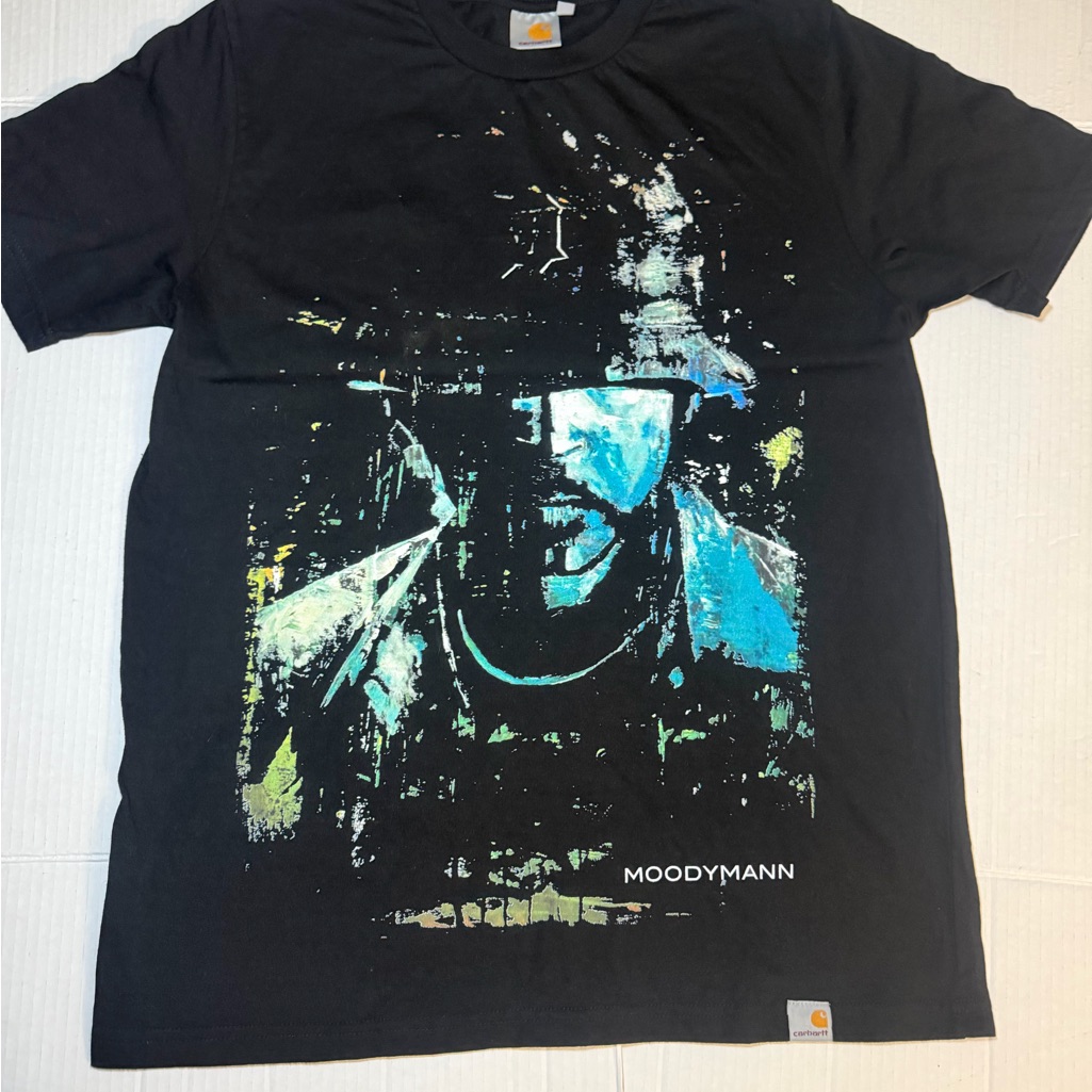 Carhartt Black Shortsleeve Tee With Blue  Yellow Graphic